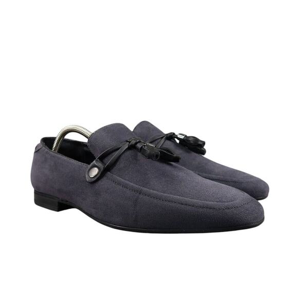 Asos Shoes Men 8 Tassel Loafer Slip On Classic Fashion Casual Slipper Blue Black - Picture 1 of 13